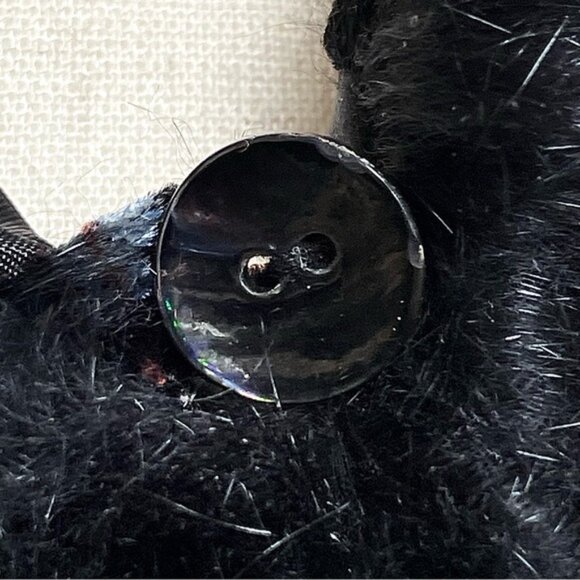 Chico's Vintage 90s Faux Fur Trim Beaded Geisha Silk Velvet Kimono Duster Size M - Picture 6 of 15